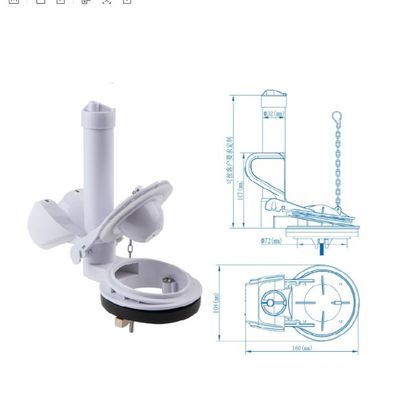 Hotéis e Toiletes Flapper de descarga de plástico branco para a maioria das válvulas de descarga de 3 polegadas em branco