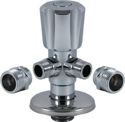 Característica do cano do banheiro com desviador válvula de ângulo cromada para acessórios de torneiras
