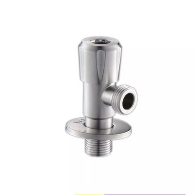 Acessórios de banho de banho de aço inoxidável 1/2 montado na parede com controle manual de água do banheiro parada de canto de cozinha preta