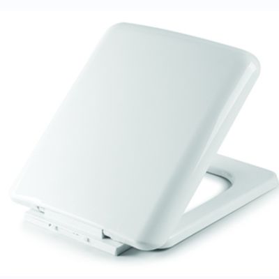 Cobertura de cadeira de banheiro de plástico branco suave e fechado para comodino indiano