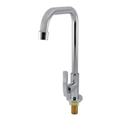 Rubrica de cozinha de aço inoxidável 304 com borrifador de latão monocromo e alavanca única
