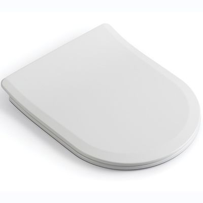 Cobertura de cadeirinha de banheiro fina e fina, em forma de D, branca, com tampa de libertação rápida e material de polipropileno