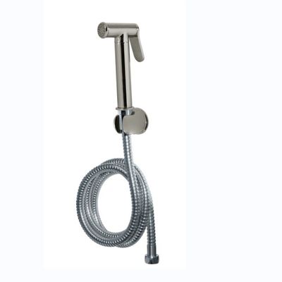 Sprayer de banheiro portátil de cinza claro com um gancho montado na parede