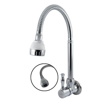 Torneira de Cozinha em Latão com Alavanca Única para Água Fria para Mercado OEM, Torneira de Pia Montada na Bancada
