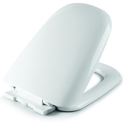 Moderno Design Branco aquecido suave cadeirinha de banheiro fechado com forma redonda de libertação rápida