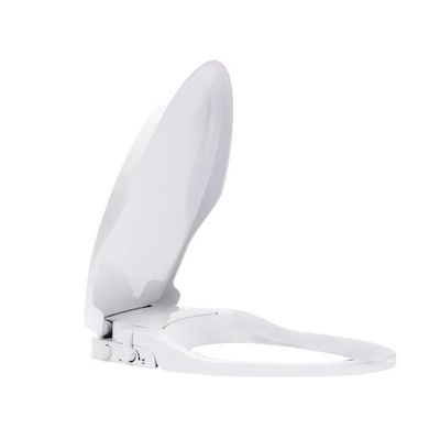 Cobertura de banheiro manual não elétrica com bicos duplos e bancos de banheiro de fechamento lento em design branco moderno