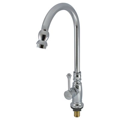 Torneira de Cozinha Moderna em Liga de Zinco com Pulverizador Extraível e Acabamento Cromado para Água Quente e Fria