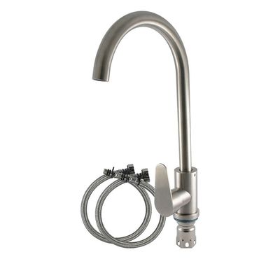 304 aço inoxidável flexível puxa para baixo cozinha misturador torneira de água de água de limpeza de prata moderna