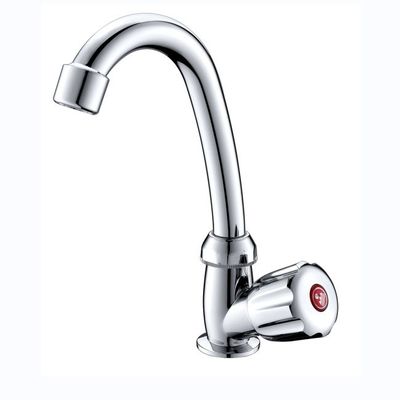 Edifício de escritórios acabamento de superfície de cromo ABS saúde torneira de pescoço de cisne para lavatório de cozinha