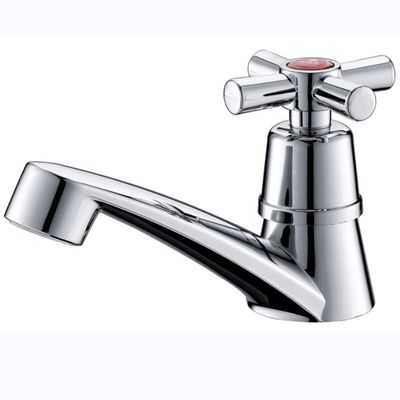 Garrafa de banheira de mangueira única cromada com cartucho de cerâmica para banheiro de edifício de escritórios