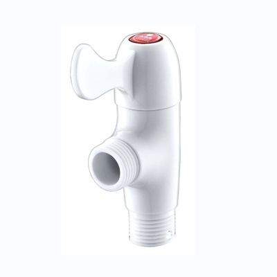 Torneira de água de parede com alça única em material ABS com desviador para banheiro