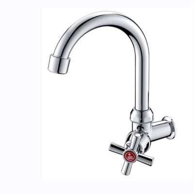 Torneira de Cozinha Cromada Econômica de Plástico ABS com Alavanca Única para Pia de Água Fria