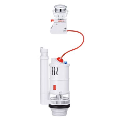 Válvula de banheiro de dois pedaços, com botões de cima e de lado, feita de material ABS, Kit de substituição de cisterna para banheiro.