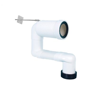 Conector de tubo de banheiro em PVC branco, tipo acessório para vaso sanitário, tubo para bacia sanitária