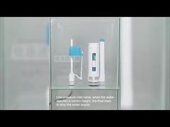 Equipamento produz válvula de descarga de banheiro de descarga dupla sem toque para descarga sem mãos