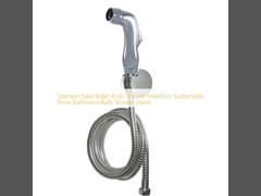 Aço inoxidável Bidet empurrar cabeça de chuveiro para a sustentabilidade enxaguar banheiro banho chuveiro mão