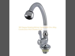 Garrafa de cozinha giratória de 360 graus com construção de liga de zinco e acabamento de cromo