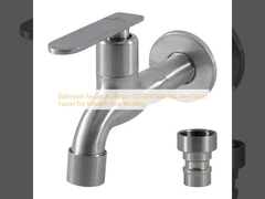 Acessório de torneira de banheiro SUS304 torneira de bacia de aço inoxidável para lavagem facial moderna