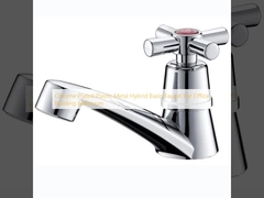 Garrafa de bacia hidráulica híbrida de metal revestido com cromo para banheiro de edifícios de escritórios