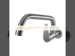 Cromo acabamento de aço inoxidável cozinha torneira misturador com água fria quente e desviador