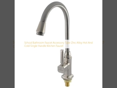 Tubina de banheiro escolar Acessório Tipo de liga de zinco Tubina de cozinha de punho único quente e frio
