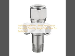 Cartucho de munição de ferro / latão montado na parede válvula de parada de ângulo bidirecional para banheiro