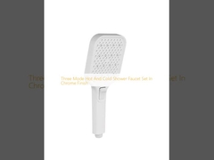 Tubina de chuveiro quente e frio de três modos com acabamento cromado