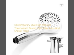 Tubos termostáticos de alta pressão de estilo contemporâneo com filtro e cabeça de chuveiro manual