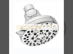 Cromo acabado cabeça de chuveiro multifunção para economia de água de alta pressão no banheiro