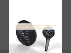 Banheiro ajustável 3 Modo Cabeça de chuva do chuveiro de mão com suporte de plástico preto e branco