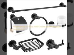 Conjunto de Acessórios de Banheiro Moderno Cromado para Hotel, Seis Peças, Design Moderno