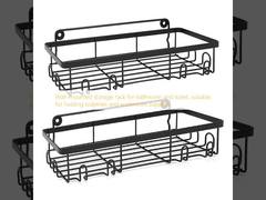 Estante de armazenamento para banheiro e sanita montado na parede, adequado para guardar artigos de higiene e artigos de higiene.