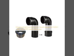 Conexão de torneira de banheiro de design moderno tanque de água oculto tubo de cotovelo de saída HDPE