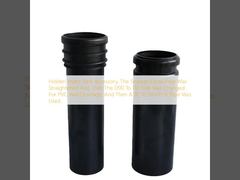 Acessório para tanque de água oculto, o cotovelo de esgoto foi endireitado e então o tubo D90 para 110 foi trocado para drenagem de parede de PVC, e então um tubo HPDE de 90 para 90 foi usado.