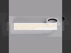 Cotovelo de descarga de vaso sanitário embutido na parede, anti-entupimento, economizador de água, espessado, adequado para múltiplos modelos de acessórios de assento sanitário, HDPE