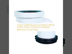 Conector de torneira de banheiro de 4 polegadas 90mm Conexão de banheiro offset Adaptador tubo de drenagem de banheiro